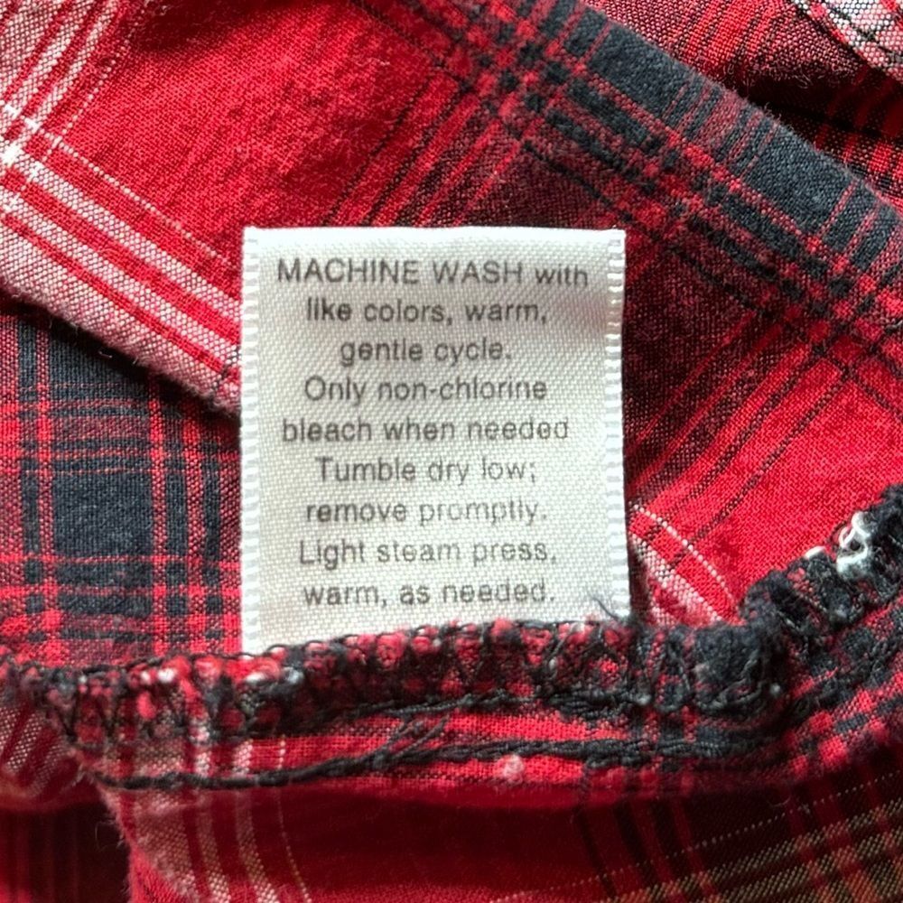 Pendleton Red Snap Button Down Shirt size Large 9… - image 5